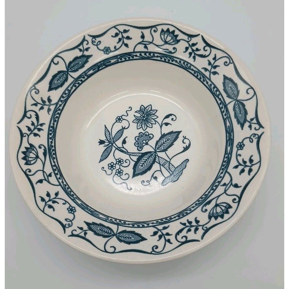 Royal Cavalier Ironstone Blue Onion Cereal Bowl Soup Rimmed USA